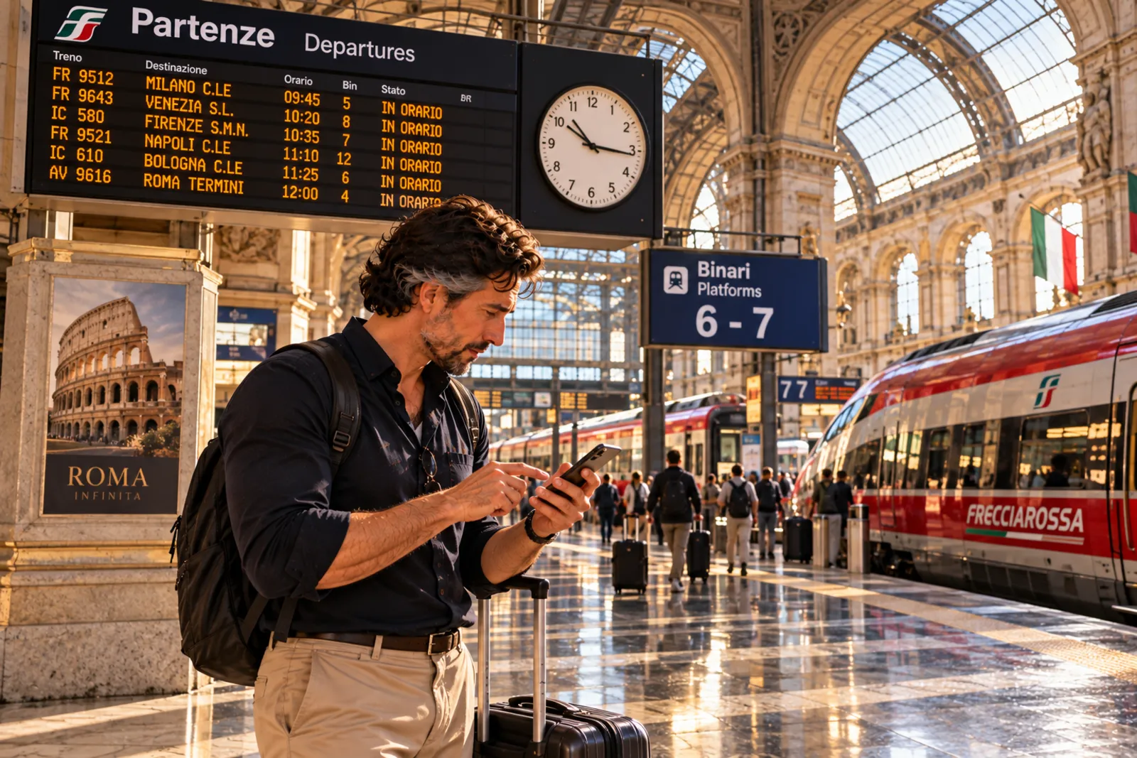 gare italienne, train